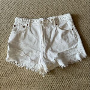 Zara white denim jean shorts